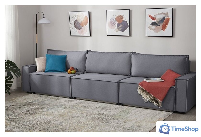 Диван Mio Tesoro Дюссельдорф 293 1.5ек-1.5ек-1.5ек (1173 Savanna Plus Grafit) - Изображение №13 — Интернет-магазин Time-Shop