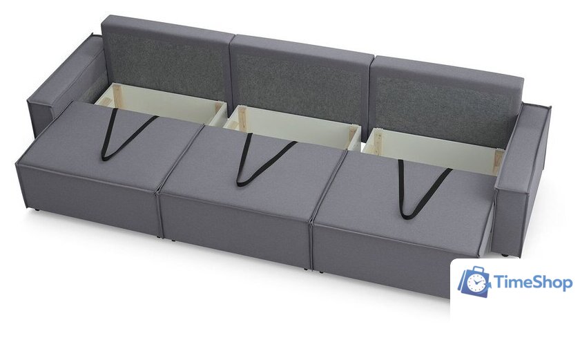 Диван Mio Tesoro Дюссельдорф 293 1.5ек-1.5ек-1.5ек (1173 Savanna Plus Grafit) - Изображение №9 — Интернет-магазин Time-Shop