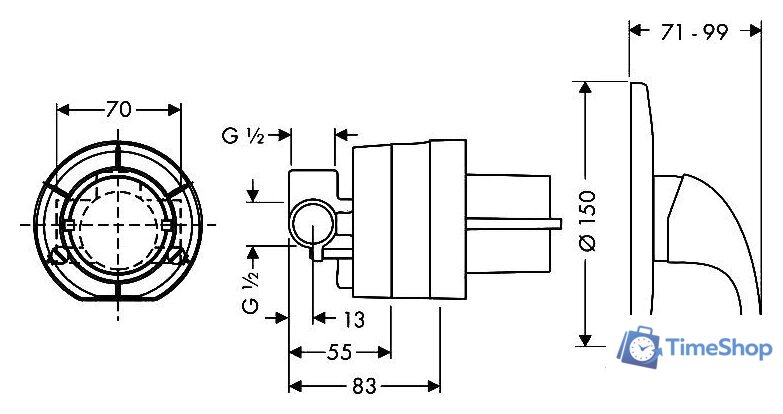 Смеситель Hansgrohe Focus E 31766000 - Изображение №3 — Интернет-магазин Time-Shop