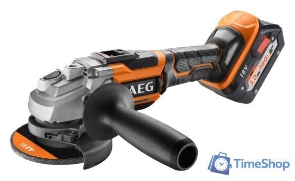Угловая шлифмашина AEG Powertools BEWS 18-125BL-502C 4935464417 (с 2-мя АКБ, кейс) - Изображение №1 — Интернет-магазин Time-Shop