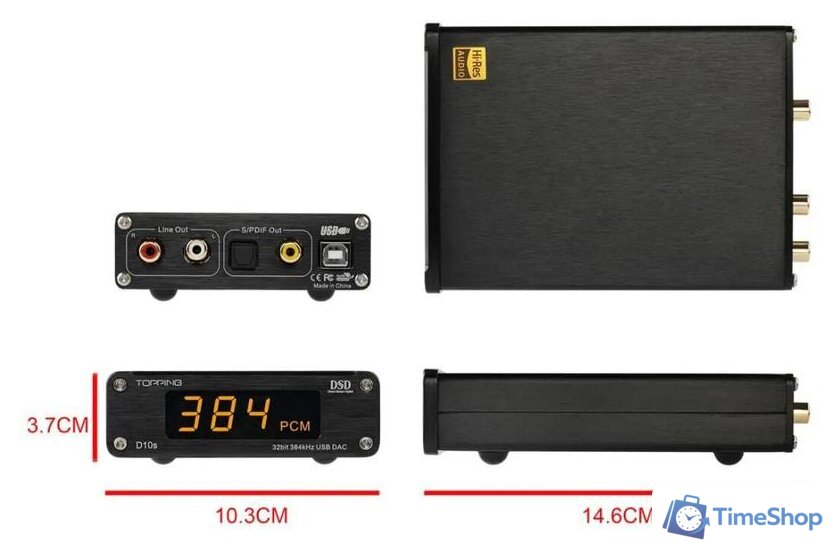 Цифро-аналоговый преобразователь Topping D10s (черный) - Изображение №4 — Интернет-магазин Time-Shop