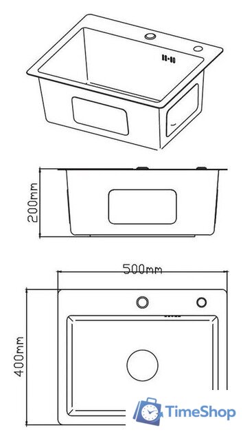 Кухонная мойка Diadonna DS5040В - Изображение №3 — Интернет-магазин Time-Shop