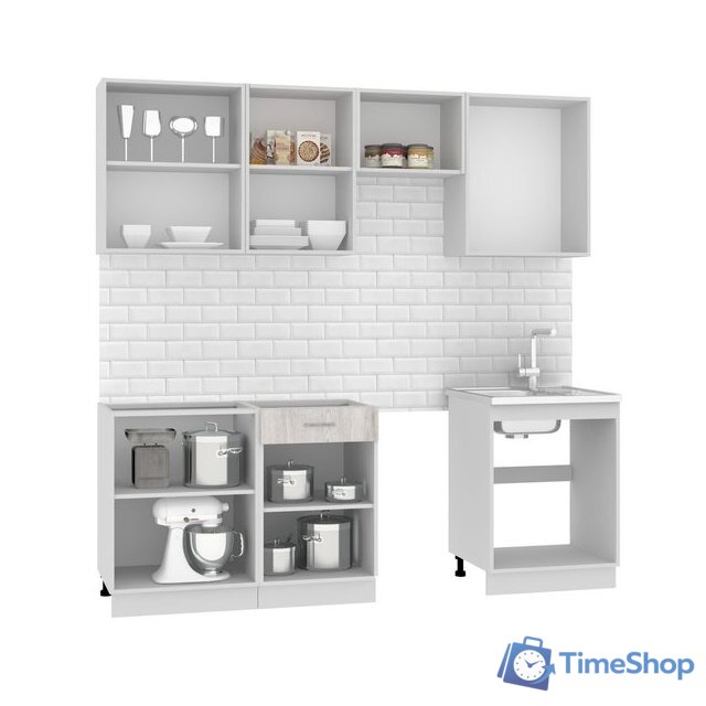 Готовая кухня Mio Tesoro Экстра-лайт 2.2 без столешницы (дуб монтерей) - Изображение №3 — Интернет-магазин Time-Shop