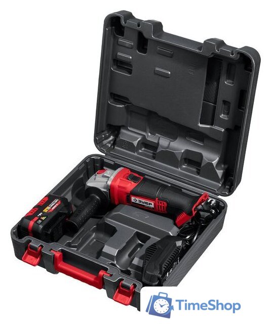 Угловая шлифмашина Зубр УШМ-18-125-41 (с АКБ, кейс) - Изображение №7 — Интернет-магазин Time-Shop