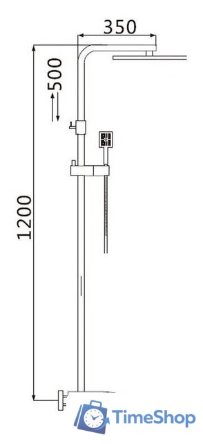 Душевая система  Vieir V433562-G - Изображение №2 — Интернет-магазин Time-Shop
