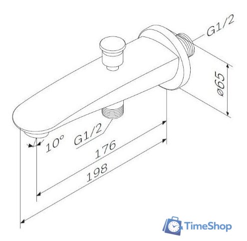 Излив AM.PM Like F8070100 - Изображение №4 — Интернет-магазин Time-Shop