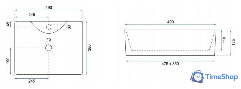 Умывальник Rea Kelly (мрамор) - Изображение №6 — Интернет-магазин Time-Shop