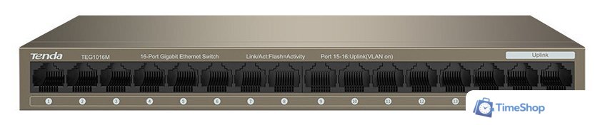 Неуправляемый коммутатор Tenda TEG1016M - Изображение №1 — Интернет-магазин Time-Shop