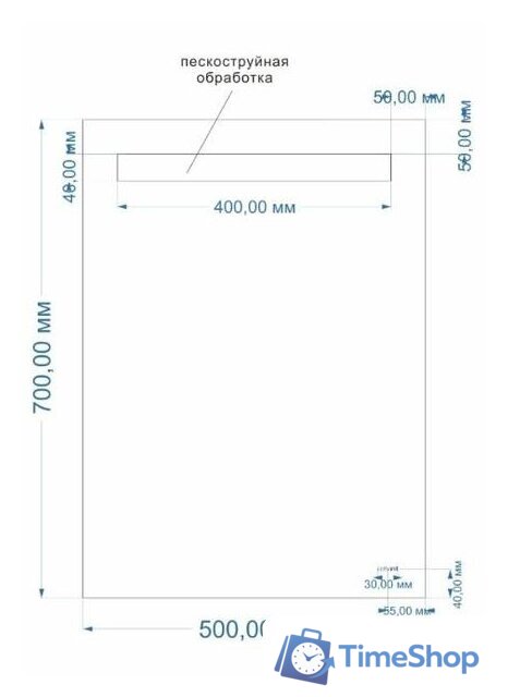  Cersanit Зеркало LED 010 50х70 - Изображение №2 — Интернет-магазин Time-Shop