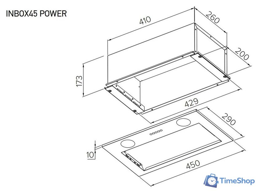 Кухонная вытяжка Meferi INBOX45IX Power - Изображение №13 — Интернет-магазин Time-Shop