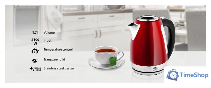 Электрический чайник ETA Ela Digi 9598 90010 red color - Изображение №10 — Интернет-магазин Time-Shop