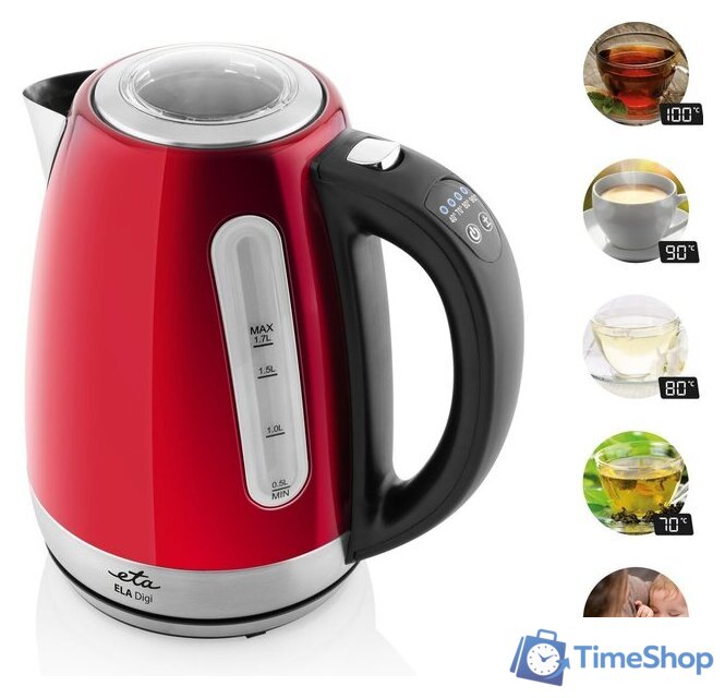 Электрический чайник ETA Ela Digi 9598 90010 red color - Изображение №8 — Интернет-магазин Time-Shop