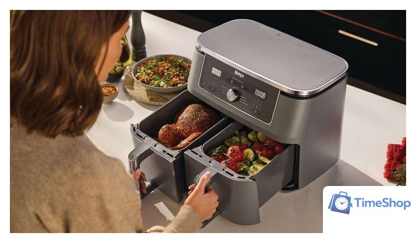Аэрогриль (аэрофритюрница) Ninja MAX 6-in-1 Dual Zone DZ400EU - Изображение №9 — Интернет-магазин Time-Shop