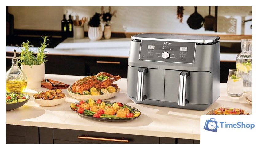 Аэрогриль (аэрофритюрница) Ninja MAX 6-in-1 Dual Zone DZ400EU - Изображение №7 — Интернет-магазин Time-Shop