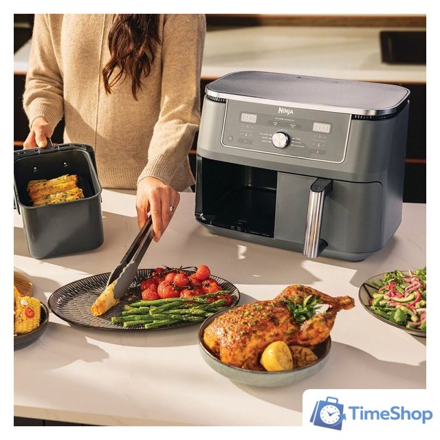 Аэрогриль (аэрофритюрница) Ninja MAX 6-in-1 Dual Zone DZ400EU - Изображение №3 — Интернет-магазин Time-Shop