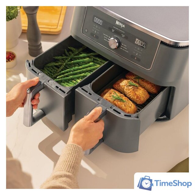 Аэрогриль (аэрофритюрница) Ninja MAX 6-in-1 Dual Zone DZ400EU - Изображение №2 — Интернет-магазин Time-Shop