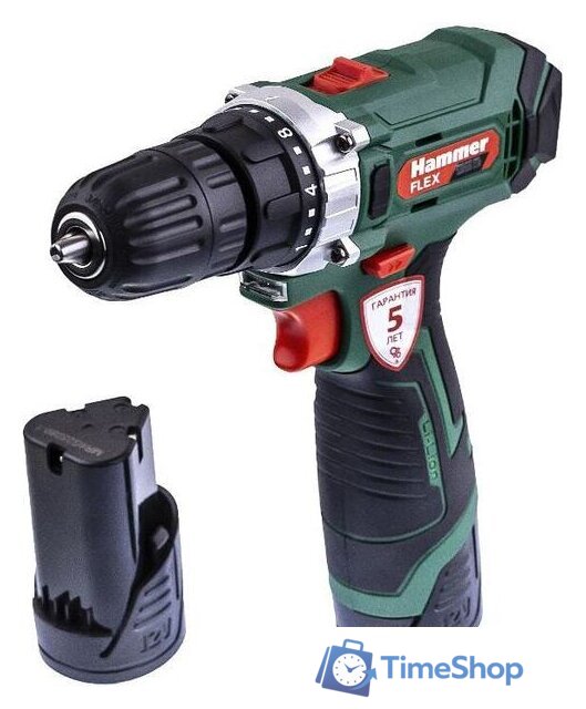 Дрель-шуруповерт Hammer ACD12/2CS (с 2-мя АКБ, кейс) - Изображение №2 — Интернет-магазин Time-Shop
