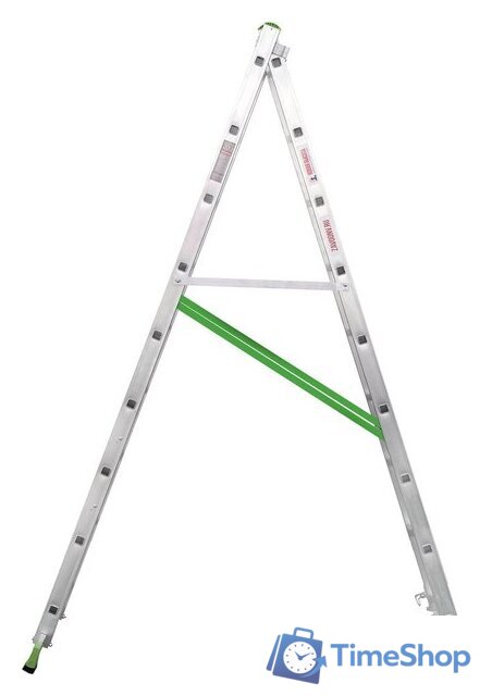 Лестница-стремянка Новая высота NV 222 алюминиевая двухсекционная 2x9 ступеней - Изображение №3 — Интернет-магазин Time-Shop