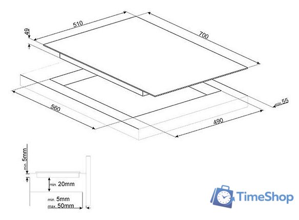 Варочная панель Smeg SI1M7743B - Изображение №2 — Интернет-магазин Time-Shop
