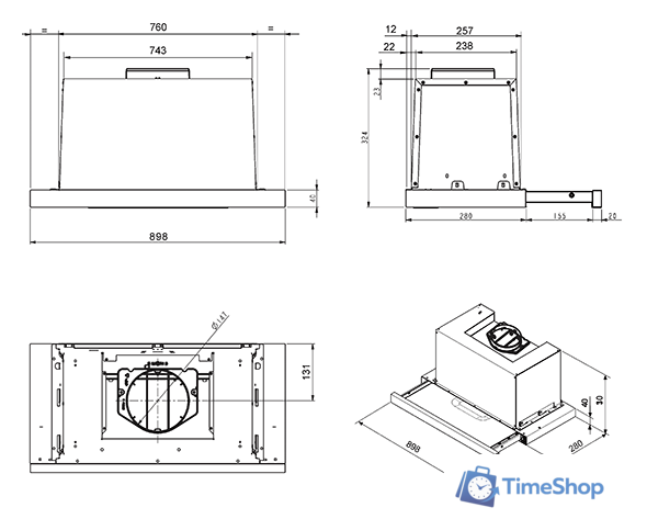 Кухонная вытяжка Smeg KSET900XE - Изображение №2 — Интернет-магазин Time-Shop