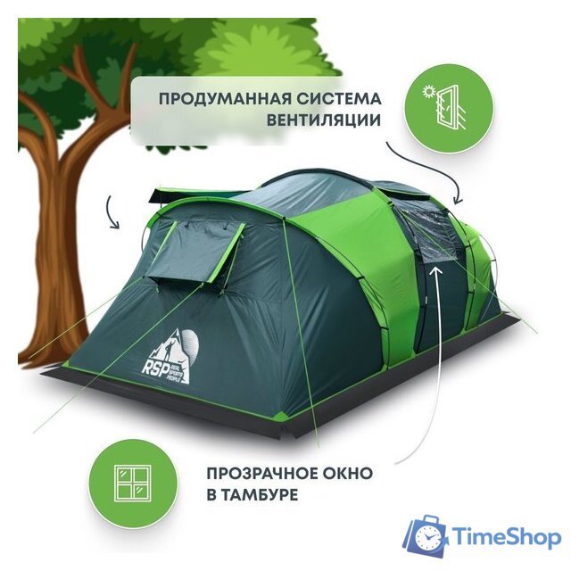 Кемпинговая палатка RSP Outdoors Dream 6 (зеленый) - Изображение №4 — Интернет-магазин Time-Shop