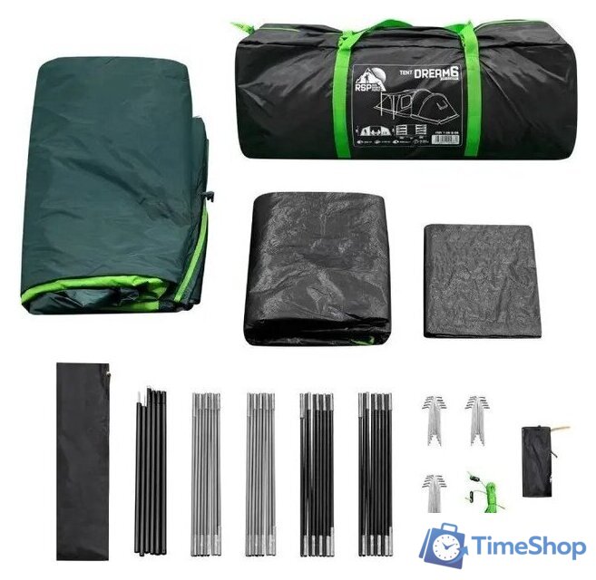 Кемпинговая палатка RSP Outdoors Dream 6 (зеленый) - Изображение №22 — Интернет-магазин Time-Shop