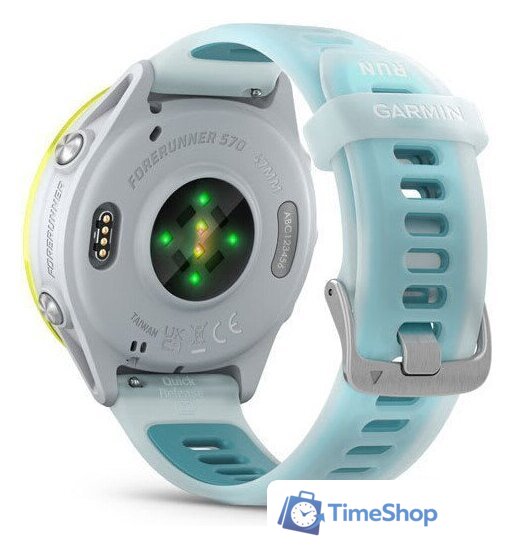 Умные часы Garmin Forerunner 570 47 мм (серебристый/желтый) - Изображение №7 — Интернет-магазин Time-Shop