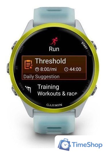 Умные часы Garmin Forerunner 570 47 мм (серебристый/желтый) - Изображение №2 — Интернет-магазин Time-Shop