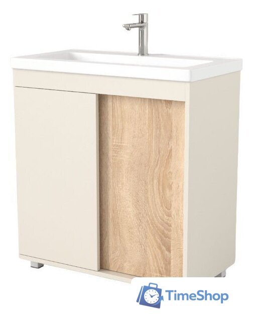  Дабер Тумба под умывальник 013 Тобага/Эридан 80 Т13.8Т.0.18 (бежевый/дуб бардолино) - Изображение №1 — Интернет-магазин Time-Shop