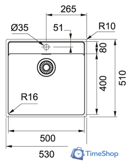 Кухонная мойка Franke Maris MRX 210-50 TL 127.0544.022 - Изображение №2 — Интернет-магазин Time-Shop