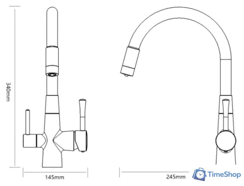 Смеситель Savol S-L1806L-01 - Изображение №2 — Интернет-магазин Time-Shop