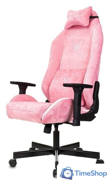 Игровое (геймерское) кресло Knight N1 Fabric Velvet 36 (розовый) - Изображение №2 — Интернет-магазин Time-Shop