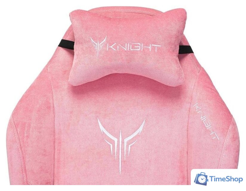 Игровое (геймерское) кресло Knight N1 Fabric Velvet 36 (розовый) - Изображение №7 — Интернет-магазин Time-Shop