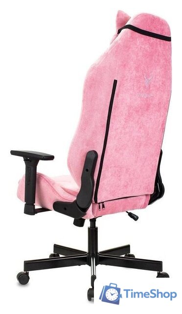 Игровое (геймерское) кресло Knight N1 Fabric Velvet 36 (розовый) - Изображение №4 — Интернет-магазин Time-Shop