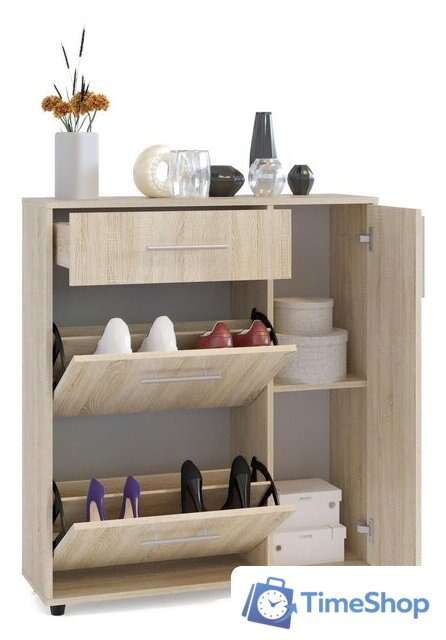 Тумба для обуви Сокол ТП-4 дуб сонома - Изображение №2 — Интернет-магазин Time-Shop