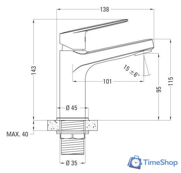 Смеситель Deante Jasmin BGJ N20M - Изображение №4 — Интернет-магазин Time-Shop