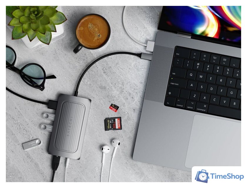 Док-станция Satechi USB 4 Multiport Adapter With 8K HDMI ST-U4MA3M - Изображение №7 — Интернет-магазин Time-Shop