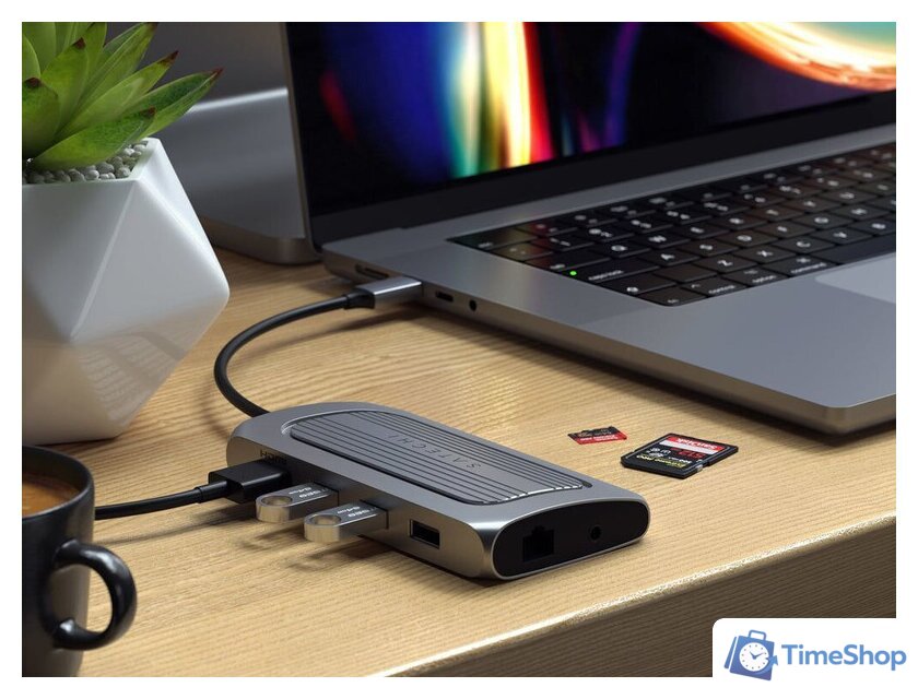 Док-станция Satechi USB 4 Multiport Adapter With 8K HDMI ST-U4MA3M - Изображение №6 — Интернет-магазин Time-Shop