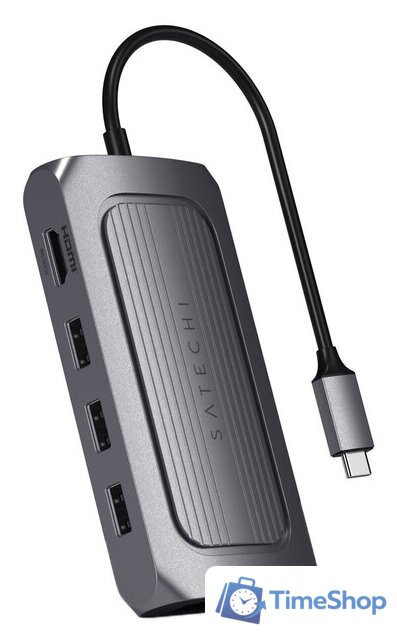 Док-станция Satechi USB 4 Multiport Adapter With 8K HDMI ST-U4MA3M - Изображение №1 — Интернет-магазин Time-Shop