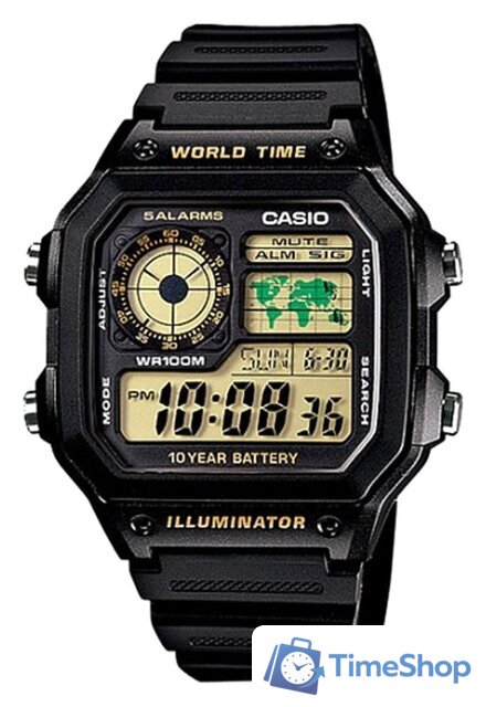 Наручные часы Casio AE-1200WH-1B - Изображение №1 — Интернет-магазин Time-Shop
