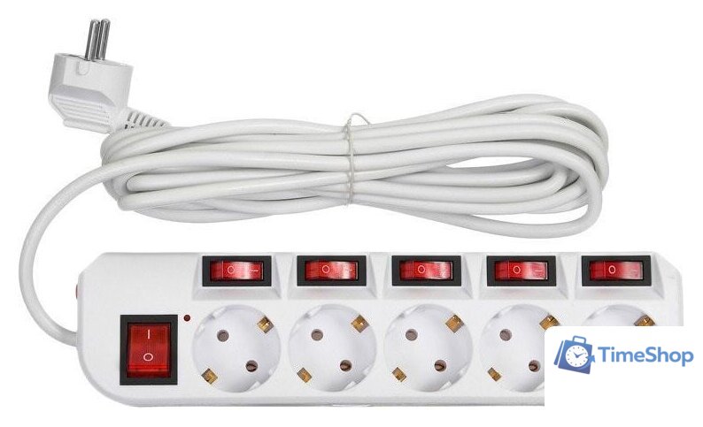 Сетевой фильтр Buro 500SH-5-SW-W - Изображение №1 — Интернет-магазин Time-Shop