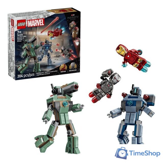 Конструктор LEGO Marvel Железный человек и боевая машина против дронов 76320 - Изображение №7 — Интернет-магазин Time-Shop