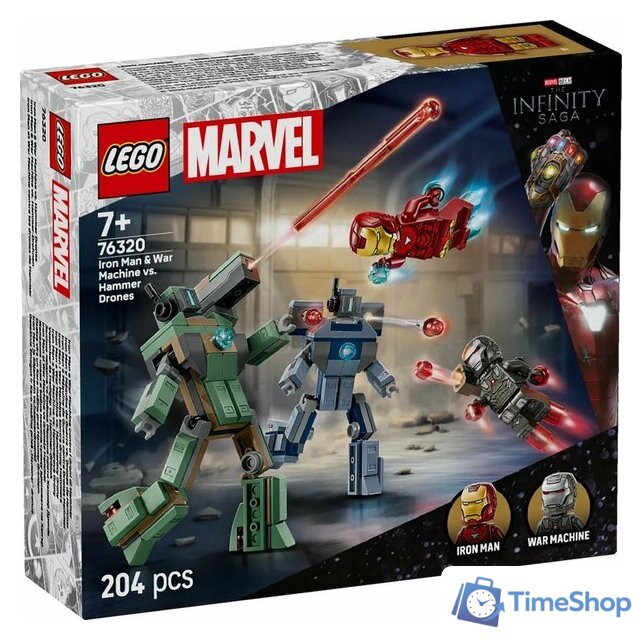 Конструктор LEGO Marvel Железный человек и боевая машина против дронов 76320 - Изображение №1 — Интернет-магазин Time-Shop