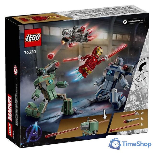 Конструктор LEGO Marvel Железный человек и боевая машина против дронов 76320 - Изображение №6 — Интернет-магазин Time-Shop