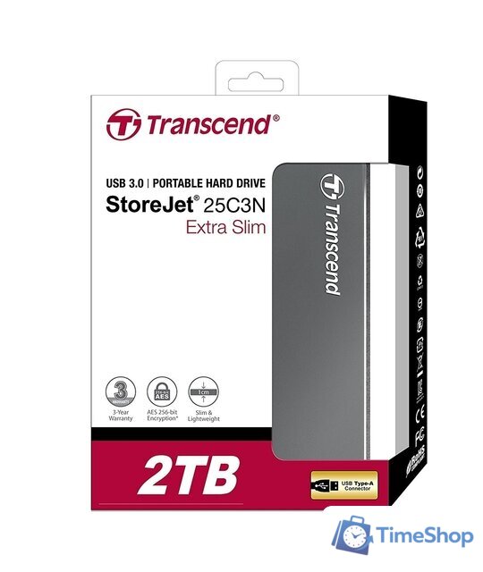 Внешний накопитель Transcend StoreJet 25C3 2TB [TS2TSJ25C3N] - Изображение №4 — Интернет-магазин Time-Shop