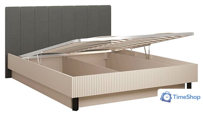 Кровать Ангстрем Хилтон спальня ХТ-801.26 исп.24 (Д2, кашемир серый) - Изображение №1 — Интернет-магазин Time-Shop