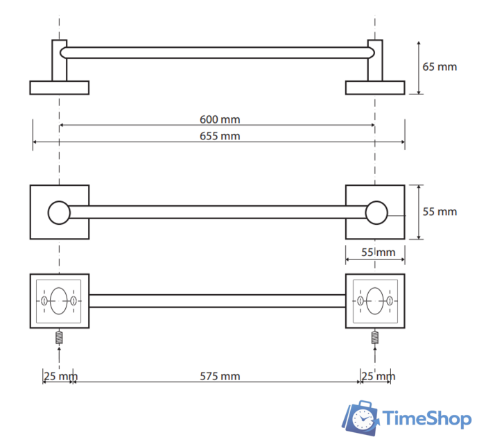 Держатель для полотенца Bemeta Beta 132104042 - Изображение №2 — Интернет-магазин Time-Shop