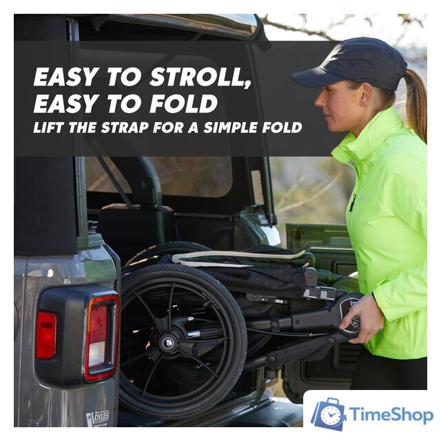 Коляска прогулочная «книга» Baby Jogger Summit X3 (midnight black) - Изображение №4 — Интернет-магазин Time-Shop