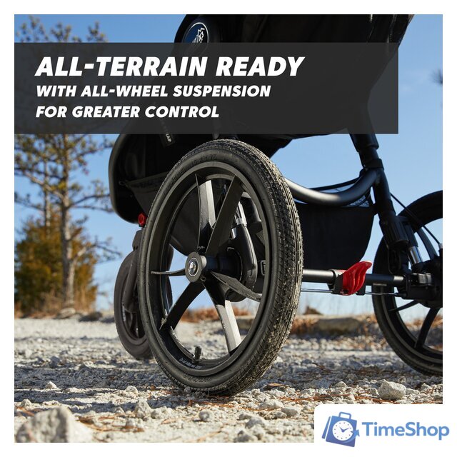 Коляска прогулочная «книга» Baby Jogger Summit X3 (midnight black) - Изображение №2 — Интернет-магазин Time-Shop