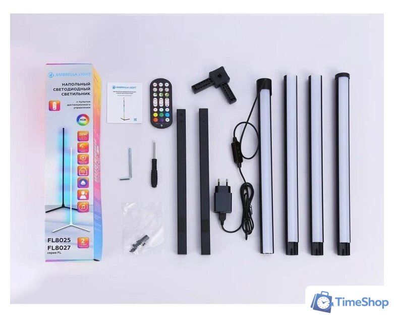 Торшер Ambrella light FL8027 BK (черный) - Изображение №2 — Интернет-магазин Time-Shop